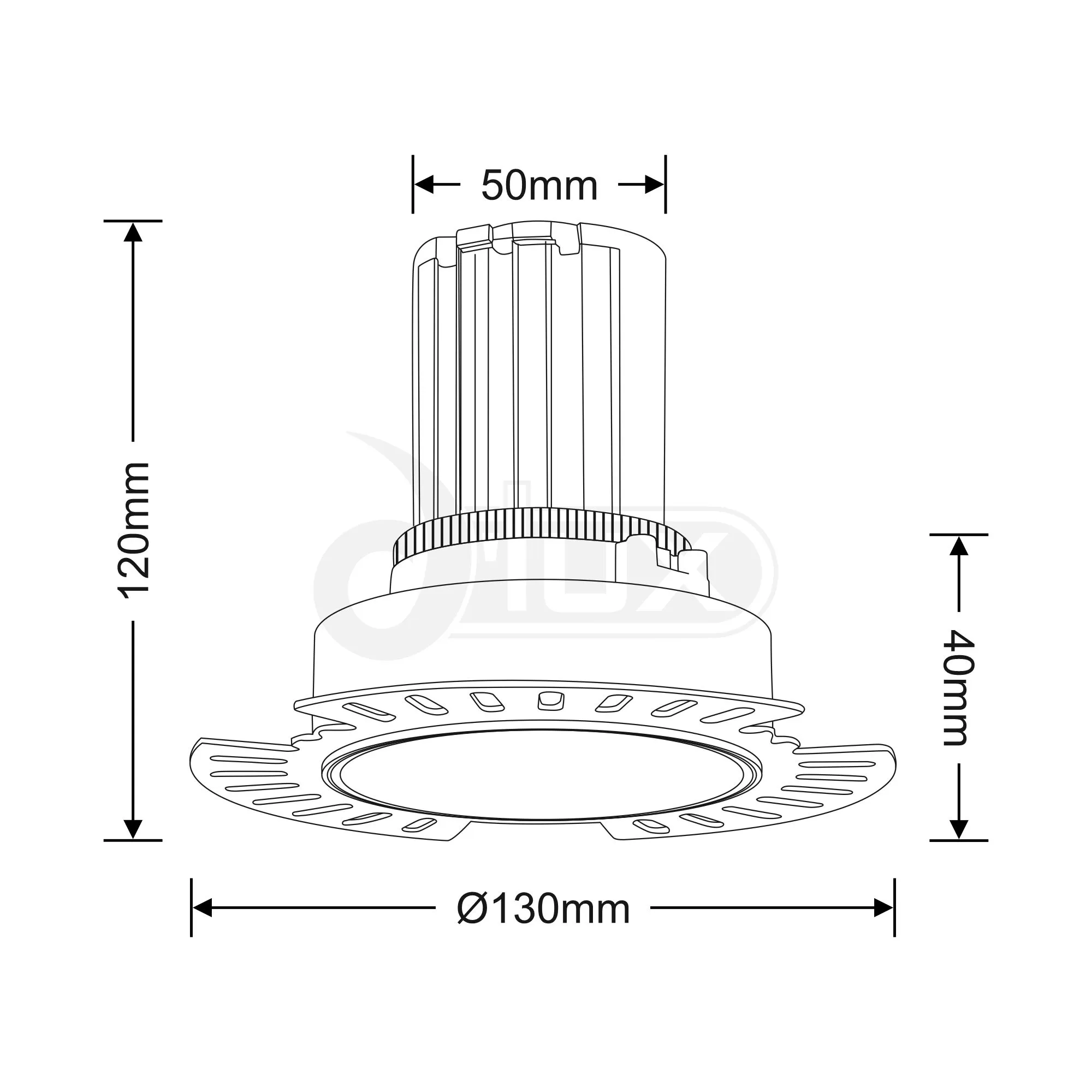 Basy 10 Tridonic Powered 10W 2700K 710lm 36° CRI>90 LED Engine White Fixed Recessed Spotlight, IP20 DM200945  Dlux Basy 10
